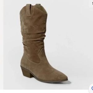 Universal Thread Adaline Knee Height Pull On Western Boots Tan NWT size …